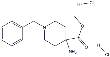 1-Benzyl-4-Amino-4-methoxycarbonylpiperidine dihydrochloride Struktur