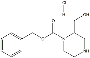 benzyl 2-(hydroxymethyl)piperazine-1-carboxylate hydrochloride Struktur