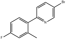 3-Bromo-6-(2-methyl-4-fluorophenyl)pyridine Struktur