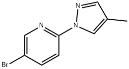 3-Bromo-6-(4-methyl-1H-pyrazol-1-yl)pyridine Struktur