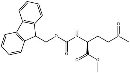 methyl (2S)-2-(9H-fluoren-9-ylmethoxycarbonylamino)-4-methylsulfinylbutanoate 結(jié)構(gòu)式