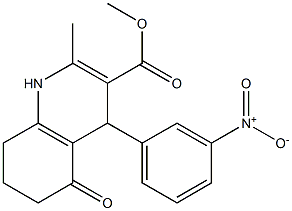 methyl 4-{3-nitrophenyl}-2-methyl-5-oxo-1,4,5,6,7,8-hexahydroquinoline-3-carboxylate Struktur