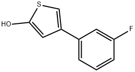 2-Hydroxy-4-(3-fluorophenyl)thiophene Struktur