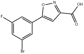 5-(3-bromo-5-fluorophenyl)isoxazole-3-carboxylic acid Struktur