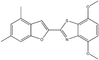 Benzothiazole, 2-(4,6-dimethyl-2-benzofuranyl)-4,7-dimethoxy Struktur