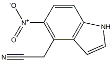 2-(5-nitro-1H-indol-4-yl)acetonitrile Struktur