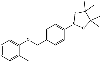 4,4,5,5-tetramethyl-2-(4-(o-tolyloxymethyl)phenyl)-1,3,2-dioxaborolane Struktur