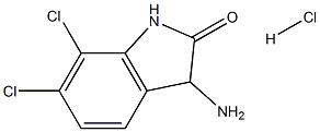 3-amino-6,7-dichloro-2,3-dihydro-1H-indol-2-one hydrochloride Structure