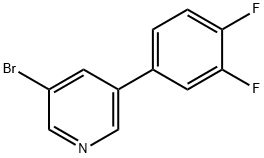 3-Bromo-5-(3, 4-difluorophenyl)pyridine Struktur