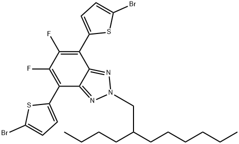 2H-Benzotriazole, 4,7-bis(5-bromo-2-thienyl)-2-(2-butyloctyl)-5,6-difluoro-, 1283099-29-5, 結(jié)構(gòu)式