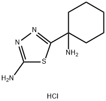 5-(1-Aminocyclohexyl)-1,3,4-thiadiazol-2-amine dihydrochloride Struktur