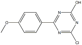 2-Chloro-4-(4-methoxyphenyl)-6-hydroxy-1,3,5-triazine Struktur