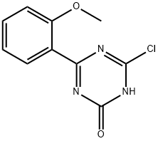 2-Chloro-4-(2-methoxyphenyl)-6-hydroxy-1,3,5-triazine Struktur