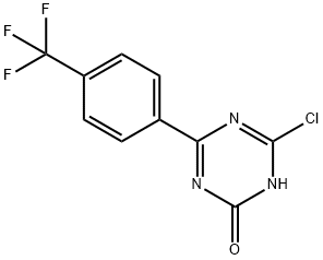 2-Chloro-4-(4-trifluoromethylphenyl)-6-hydroxy-1,3,5-triazine Struktur