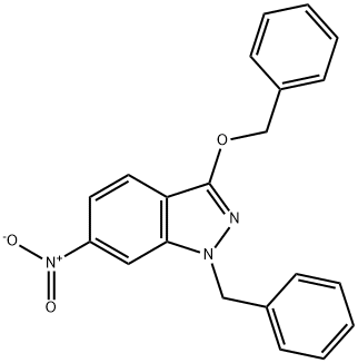 1-benzyl-3-(benzyloxy)-6-nitro-1H-indazole Struktur