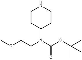 tert-butyl N-(2-methoxyethyl)-N-(piperidin-4-yl)carbamate Struktur