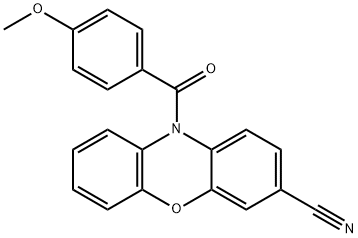 10-(4-methoxybenzoyl)-10h-phenoxazine-3-carbonitrile Struktur