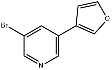 3-Bromo-5-(3-furyl)pyridine Struktur