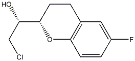 (1R)-2-chloro-1-[(2S)-6-fluoro-3,4-dihydro-2H-chromen-2-yl]ethanol Struktur