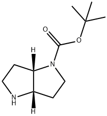 (3aS,6aS)-Hexahydro-pyrrolo[3,2-b]pyrrole-1-carboxylic acid tert-butyl ester Struktur