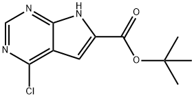 tert-Butyl 4-chloro-7H-pyrrolo[2,3-d]pyrimidine-6-carboxylate Struktur