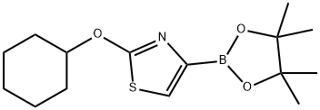 2-(cyclohexyloxy)-4-(4,4,5,5-tetramethyl-1,3,2-dioxaborolan-2-yl)thiazole Struktur