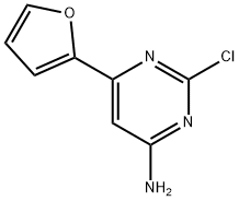 2-Chloro-4-amino-6-(2-furyl)pyrimidine Struktur