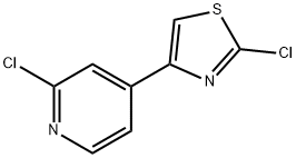 2-Chloro-4-(2-chloro-4-thiazolyl)pyridine Struktur