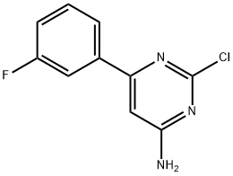 2-Chloro-4-amino-6-(3-fluorophenyl)pyrimidine Struktur