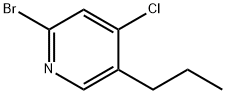 2-Bromo-4-chloro-5-(n-propyl)pyridine Struktur