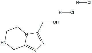 5H,6H,7H,8H-[1,2,4]triazolo[4,3-a]pyrazin-3-ylmethanol dihydrochloride Struktur