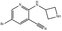 2-(azetidin-3-ylamino)-5-bromopyridine-3-carbonitrile Struktur