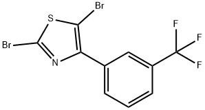 2,5-Dibromo-4-(3-trifluoromethylphenyl)thiazole Struktur