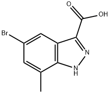 5-bromo-7-methyl-1H-indazole-3-carboxylic acid Struktur