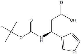 (S)-3-((tert-butoxycarbonyl)amino)-3-(furan-3-yl)propanoic acid Struktur