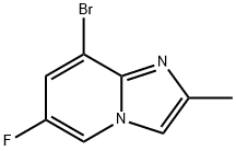 8-bromo-6-fluoro-2-methylimidazo[1,2-a]pyridine Struktur