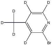 2-Bromo-4-methylpyridine-d6 Struktur