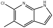 6-chloro-5-methyl-1H-pyrrolo[2,3-b]pyridine Struktur