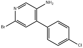 2-Bromo-5-amino-4-(4-chlorophenyl)pyridine Struktur