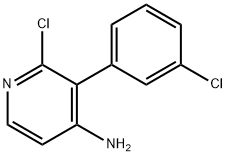 2-CHLORO-4-AMINO-3-(3-CHLOROPHENYL)PYRIDINE Struktur