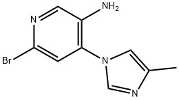 2-Bromo-5-amino-4-(4-methylimidazol-1-yl)pyridine Struktur