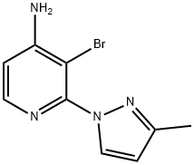 3-BROMO-2-(3-METHYL-1H-PYRAZOL-1-YL)PYRIDIN-4-AMINE Struktur