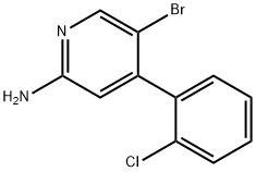 2-Amino-5-bromo-4-(2-chlorophenyl)pyridine Struktur