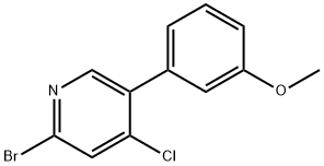 2-Bromo-4-chloro-5-(3-methoxyphenyl)pyridine Struktur