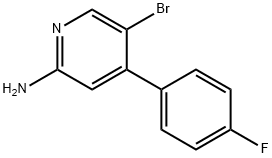 2-Amino-5-bromo-4-(4-fluorophenyl)pyridine Struktur