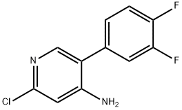 2-Chloro-4-amino-5-(3,4-difluorophenyl)pyridine Struktur