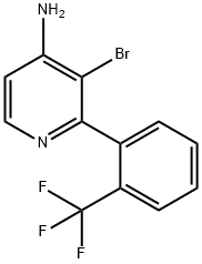 3-BROMO-2-[2-(TRIFLUOROMETHYL)PHENYL]PYRIDIN-4-AMINE Struktur