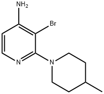 3-BROMO-2-(4-METHYLPIPERIDIN-1-YL)PYRIDIN-4-AMINE Struktur