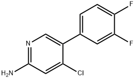 2-Amino-4-chloro-5-(3,4-difluorophenyl)pyridine Struktur