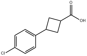 3-(4-chlorophenyl)cyclobutane-1-carboxylic acid Struktur